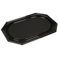 Serveringsfat 36x54x3 cm svart RPET 10-pack