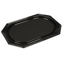 Serveringsfat 45x30x3 cm svart RPET 10-pack