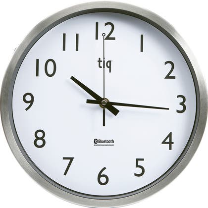 Väggklocka Tiq Bluetooth Ø 30 cm aluminium