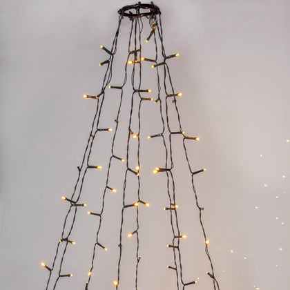 Julgransslinga Shiny grön 8x2 m varmvit