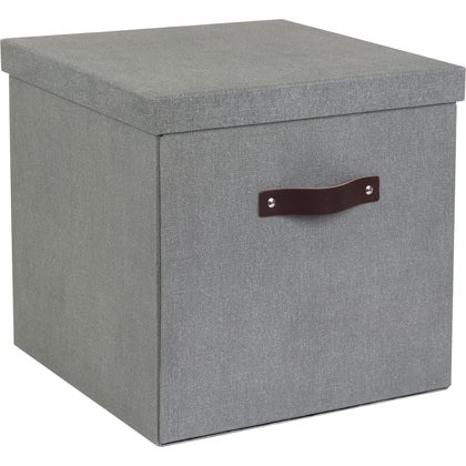 Förvaringsbox Bigso Logan canvas grå