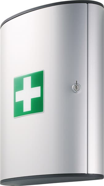 Skåp Första Hjälpen L silver