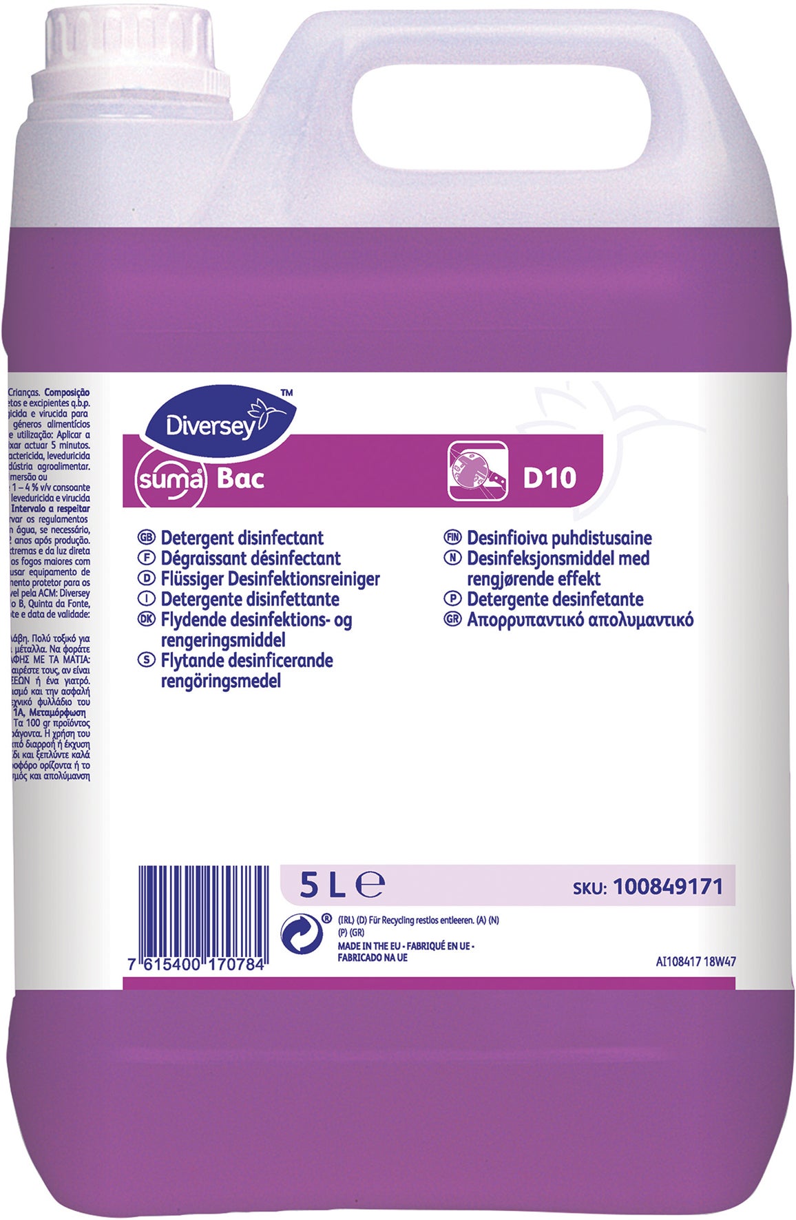 Allrengöringsmedel/Desinficera Suma Bac10 5 liter