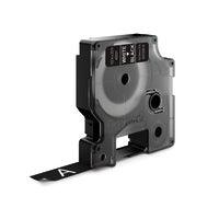 Märkband Dymo D1 Vit/Svart  12 mm