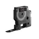 Märkband Dymo D1 Vit/Svart  12 mm