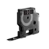 Märkband Dymo D1 Vit/Svart  12 mm