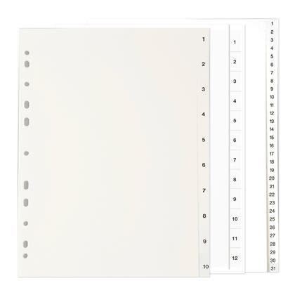 Register vit plast utan rubrikblad A4