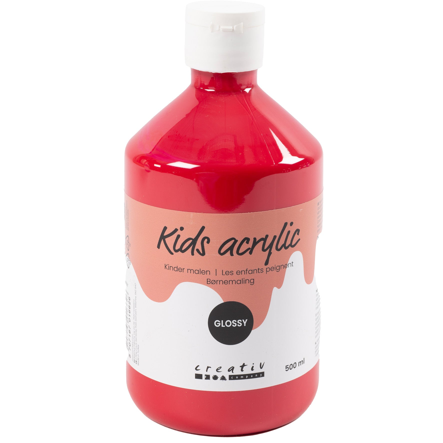 Akrylfärg blank 500 ml röd