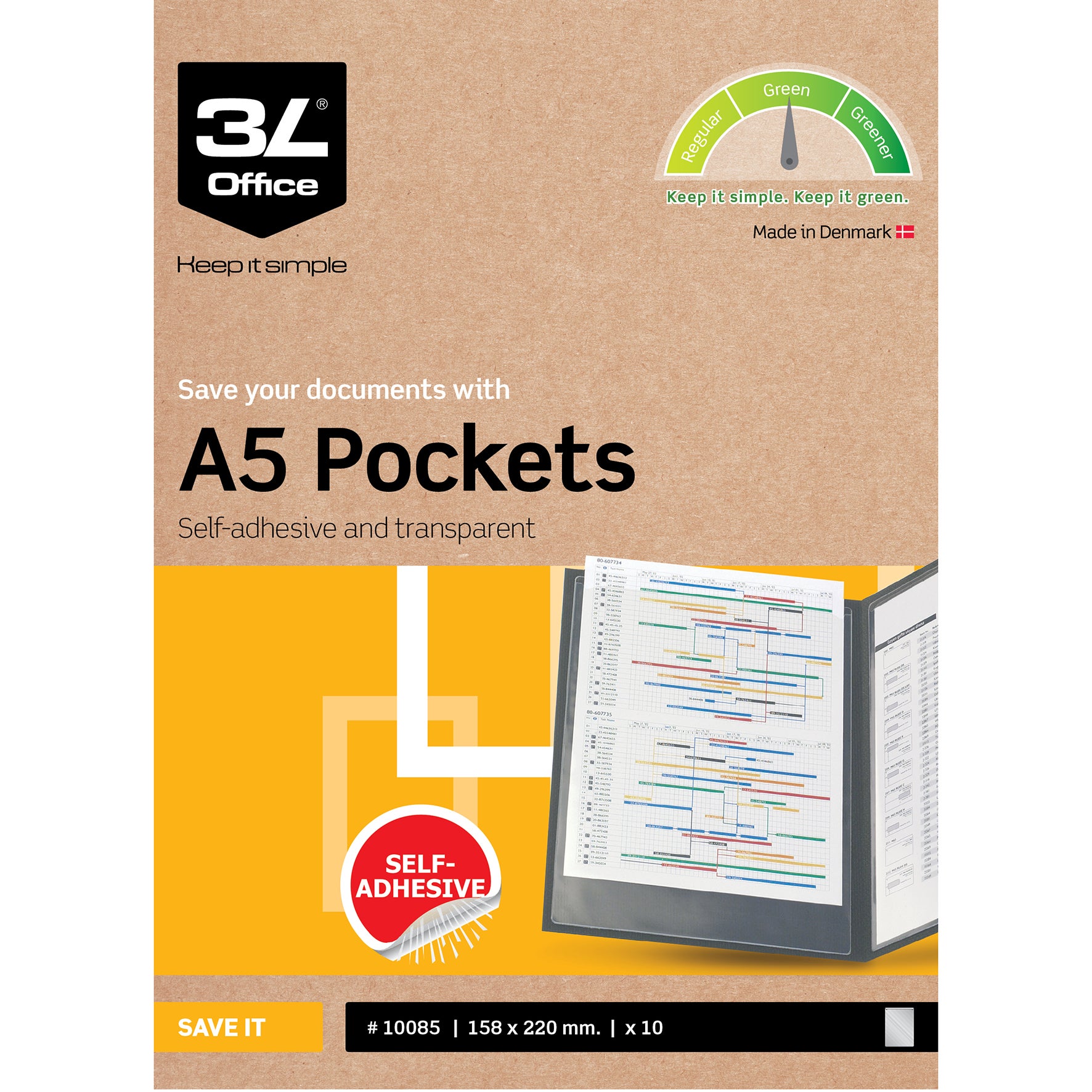 Plastfodral självhäftande flyttbara