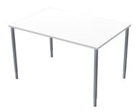 Skrivbord 120 x 80 cm vitmelamin/silver Lanab