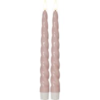 LED Antikljus Flamme Shine 2-pack rosa
