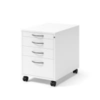 Rullhurts 4 lådor vitlaminat