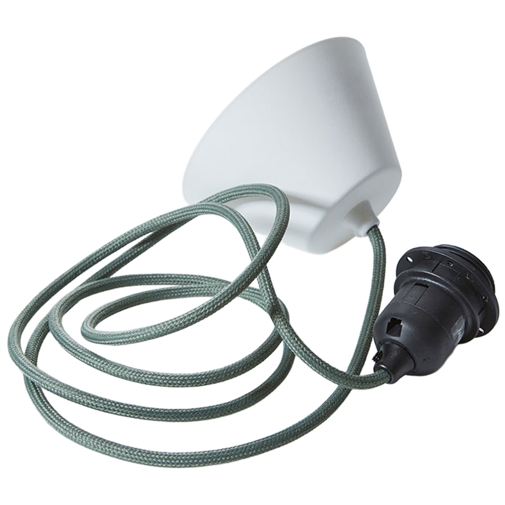 Takupphäng 2 m salviagrön/svart E27