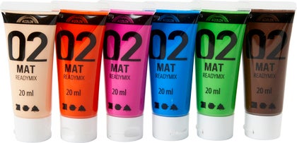 Akrylfärg matt 6 x 20 ml