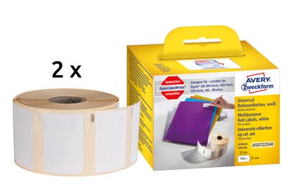 Etiketter Avery AS0722540 57 x 32 mm 1000 st/fp