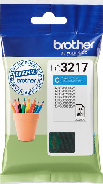 Bläck Brother LC-3217C Cyan