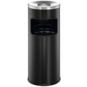 Papperskorg med askkopp 17 liter Safe svart