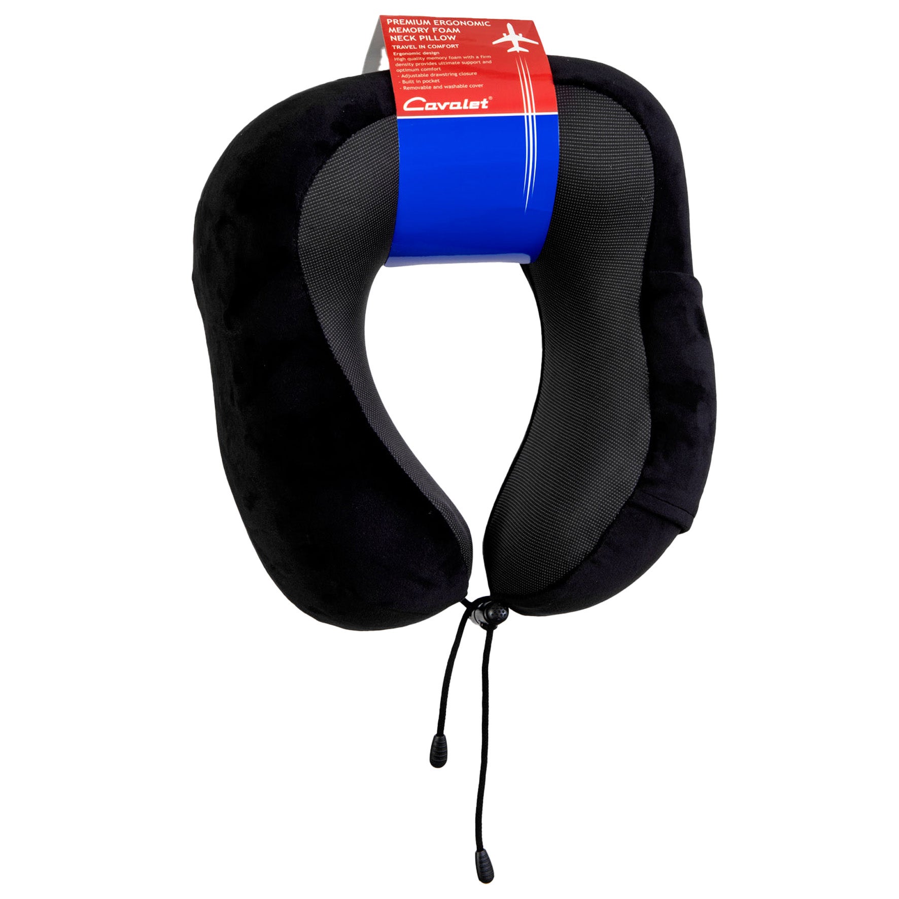 Nackkudde minnesskum svart