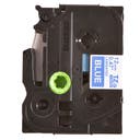 Märkband TZe535 12 mm vit/blå