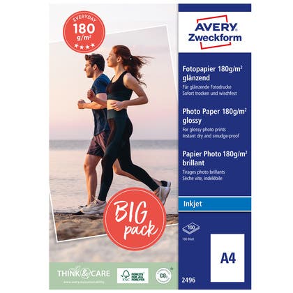 Fotopapper Avery Classic Glossy A4 180g 100/fp