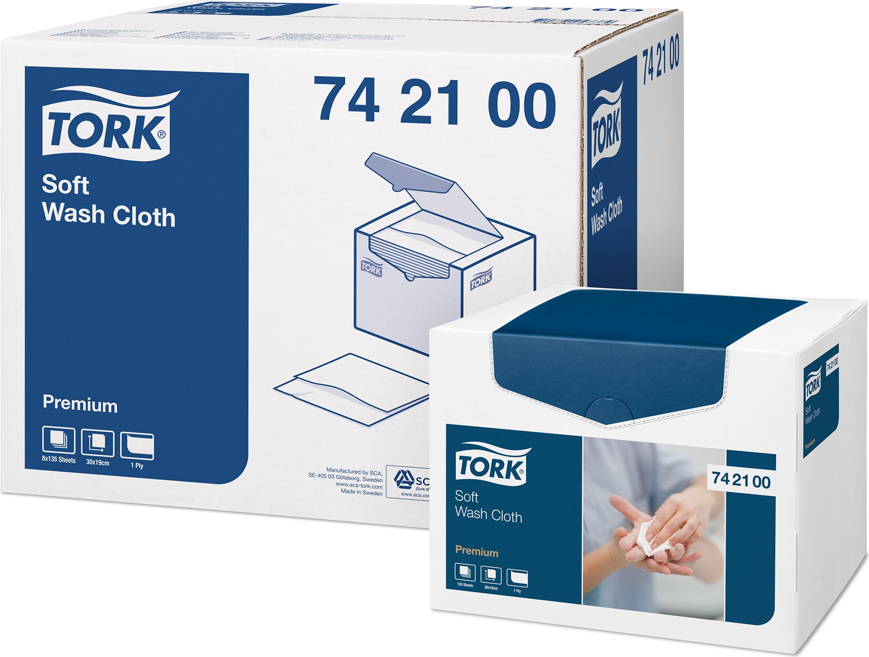 Tvättlapp Tork mjuk 135 st/fp