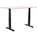 Skrivbord el Easydesk Adapt VI vit/svart 160x80 cm