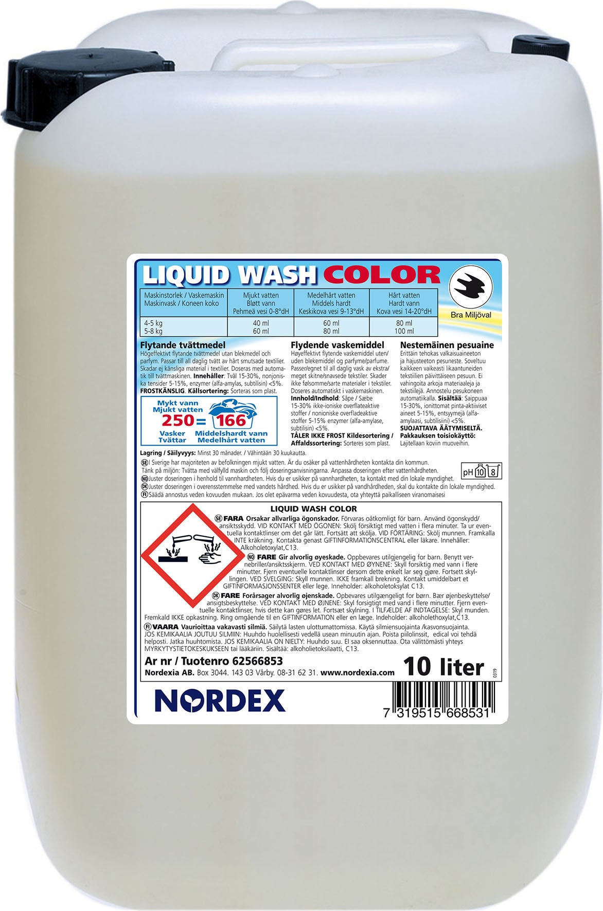 Flytande tvättmedel Liquid Wash Color 10 liter