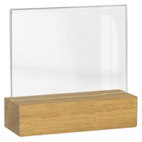 Akrylskylt med träfot A7 liggande