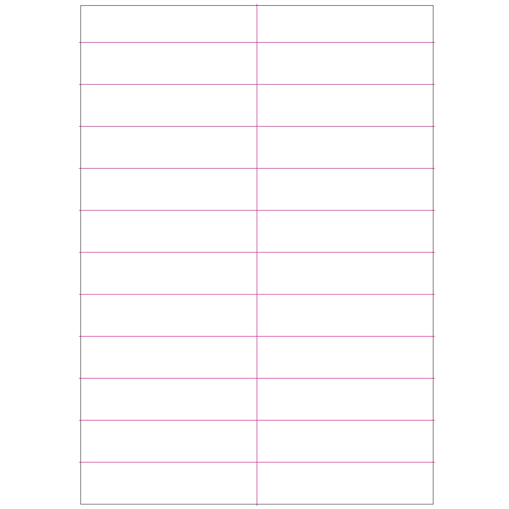 Hyllkantsetikett 104x25 mm på A4-ark