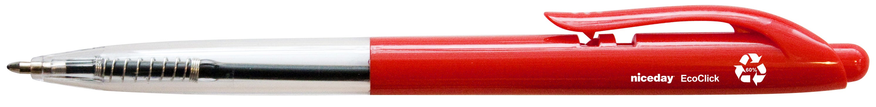 Kulspetspenna Niceday EcoClick röd