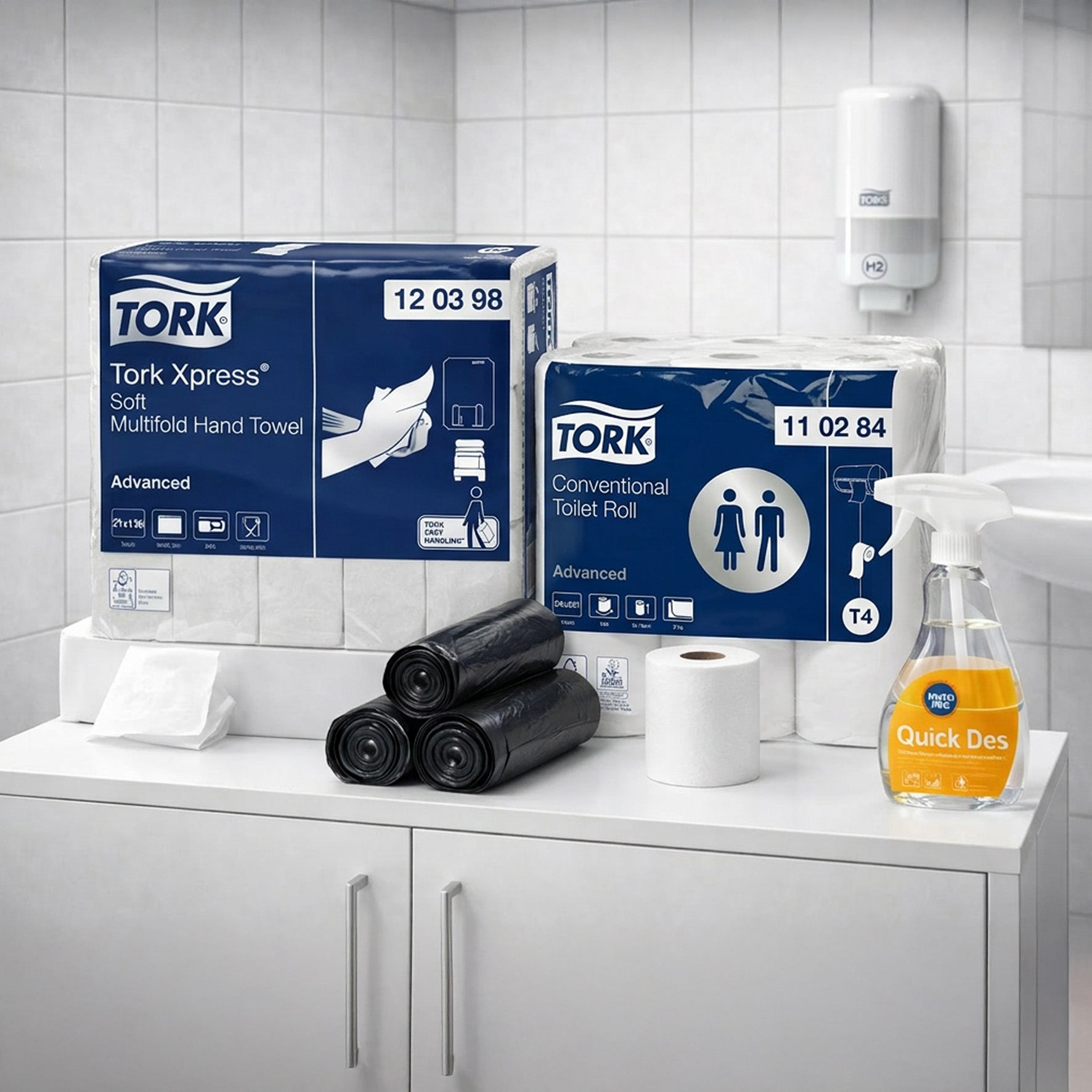 Hygienpaket Tork Advanced T4 – Kvartalsförbrukning