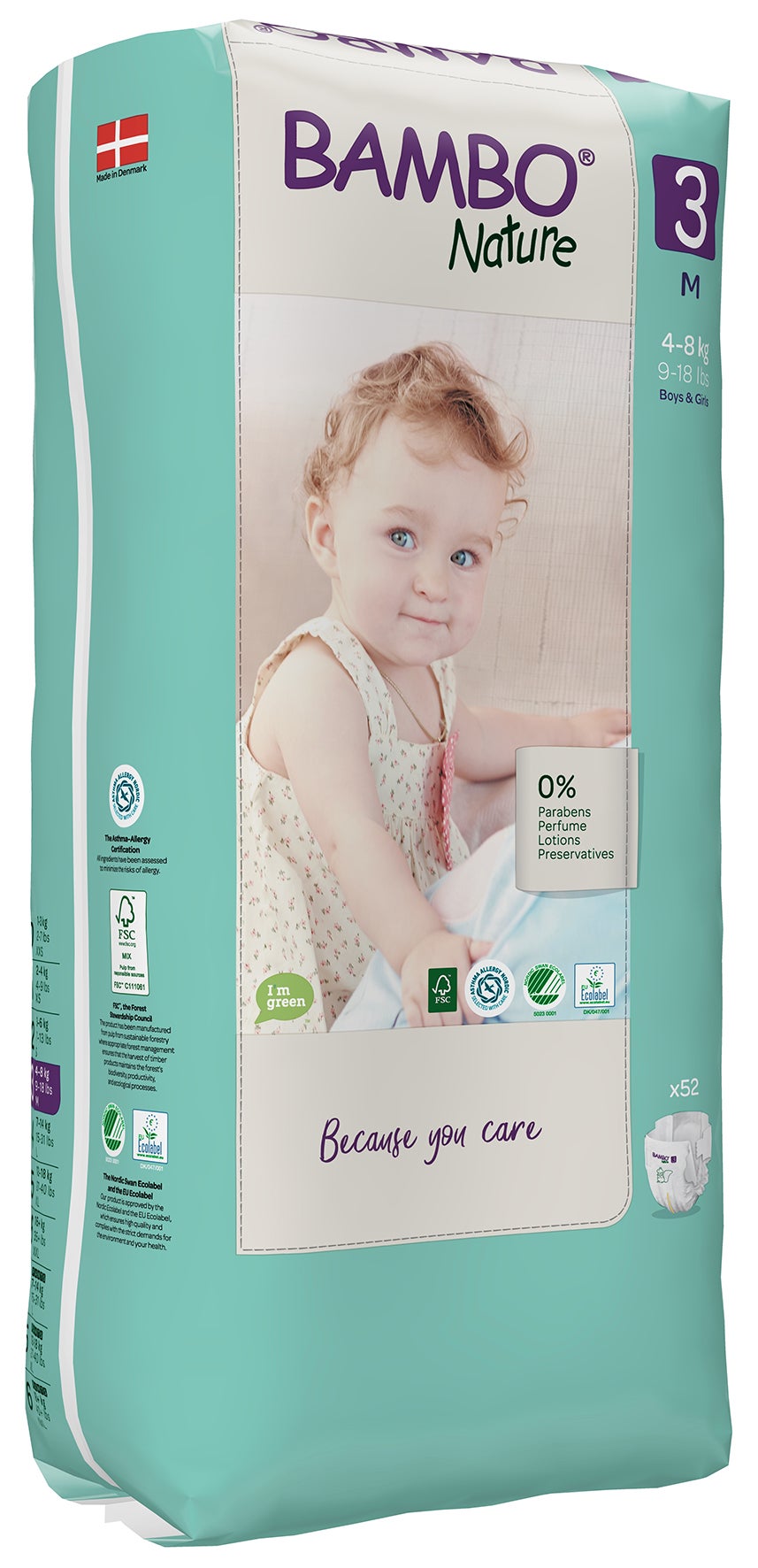 Blöja Bambo Nature 4-8 kg tall 52 st/fp