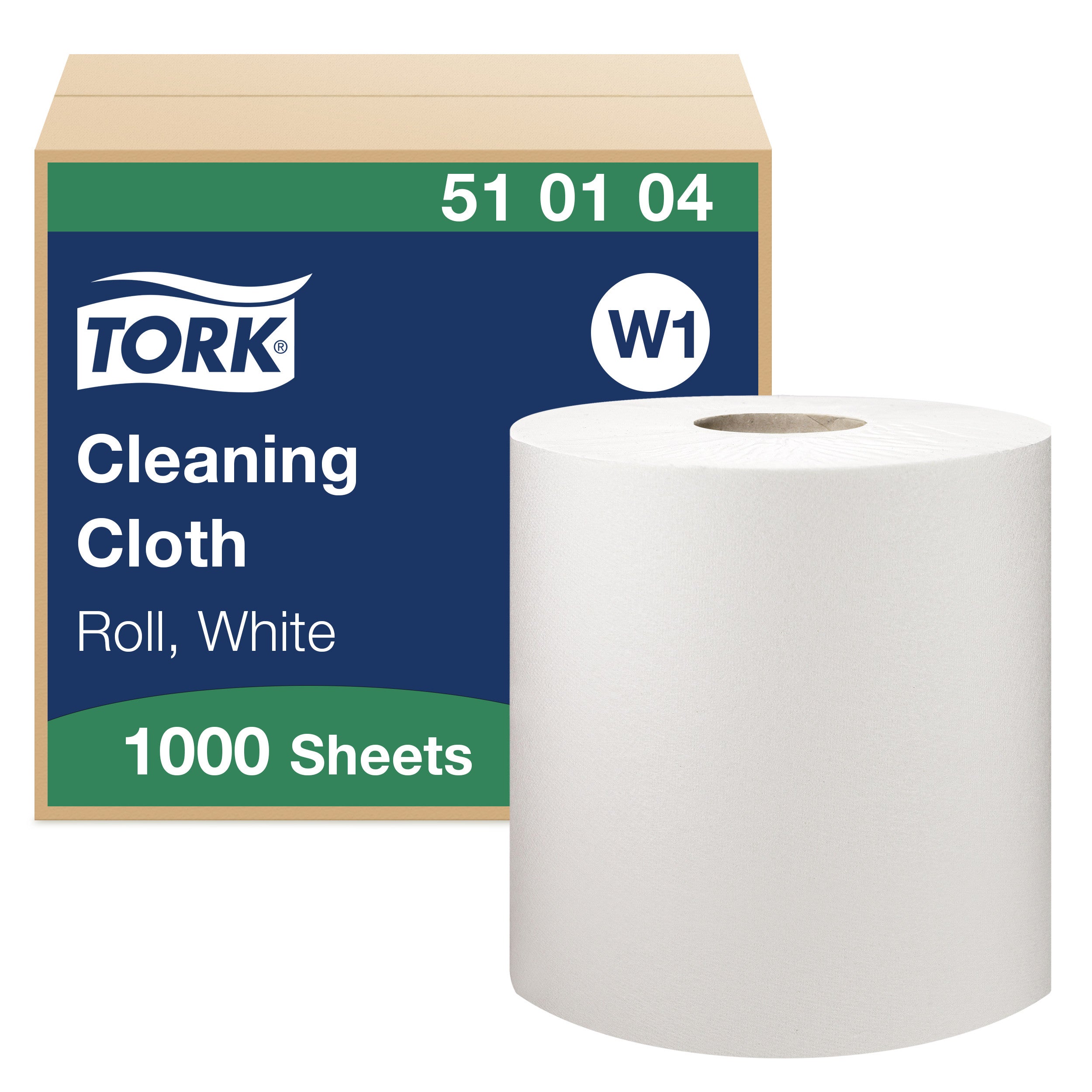 Rengöringsduk Mjuk Tork W1 380 m vit