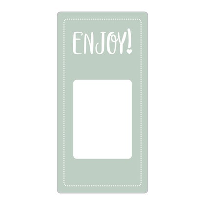 Etikett Enjoy / Have a nice day! 50 x 100 mm grön 500 st/fp