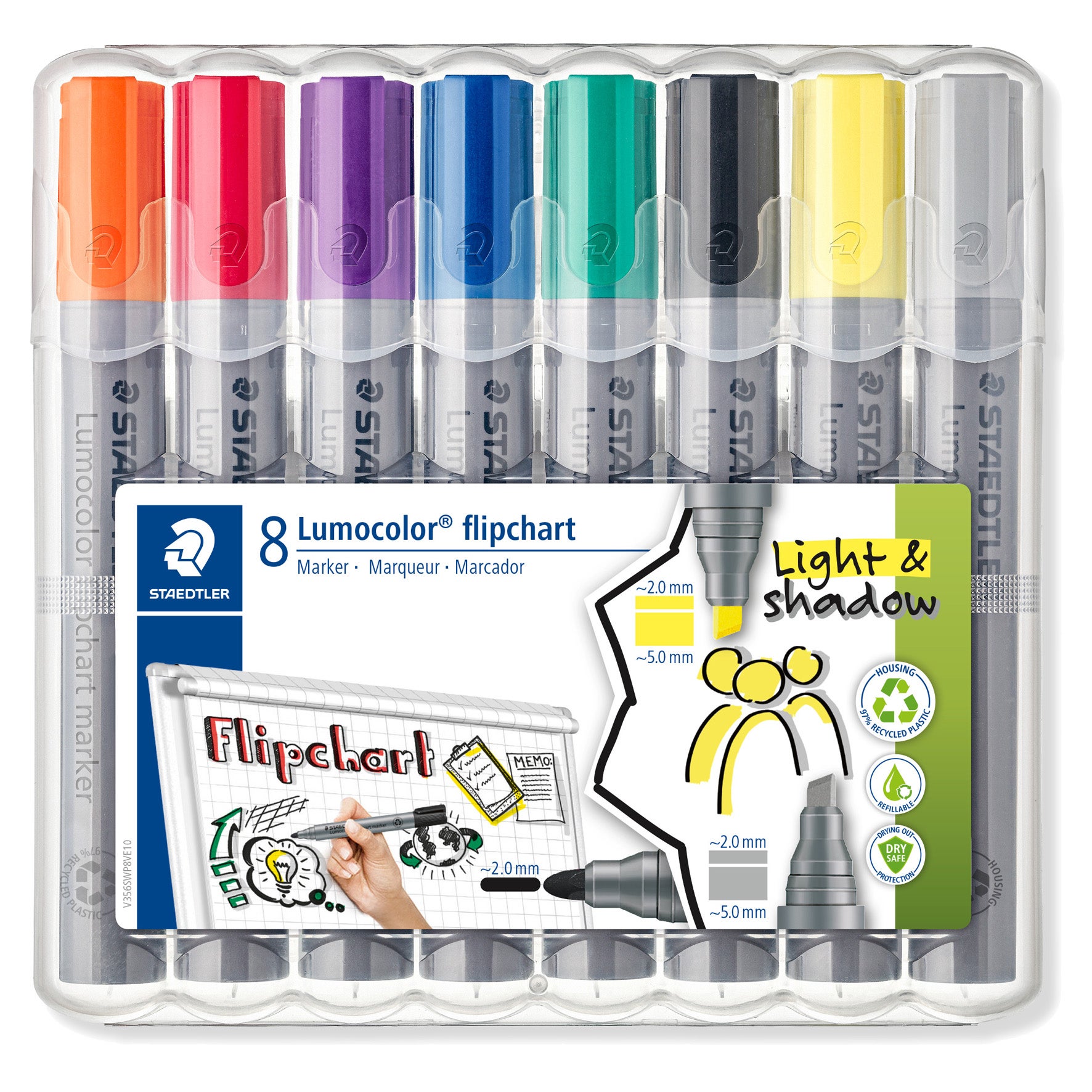 Blädderblockspenna Staedtler 8 st/fp