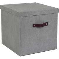 Förvaringsbox Bigso Logan canvas grå