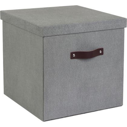 Förvaringsbox Bigso Logan canvas grå