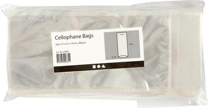 Cellofanpåse med oval botten 25my 200 st/fp