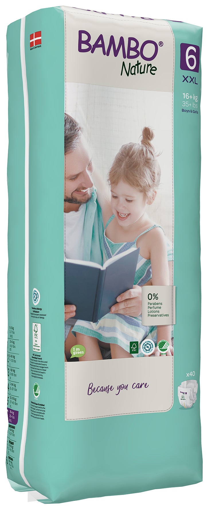 Blöja Bambo Nature 16+ kg tall 40 st/fp