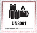 Farligt gods-etiketter UN3091  500 st/rulle