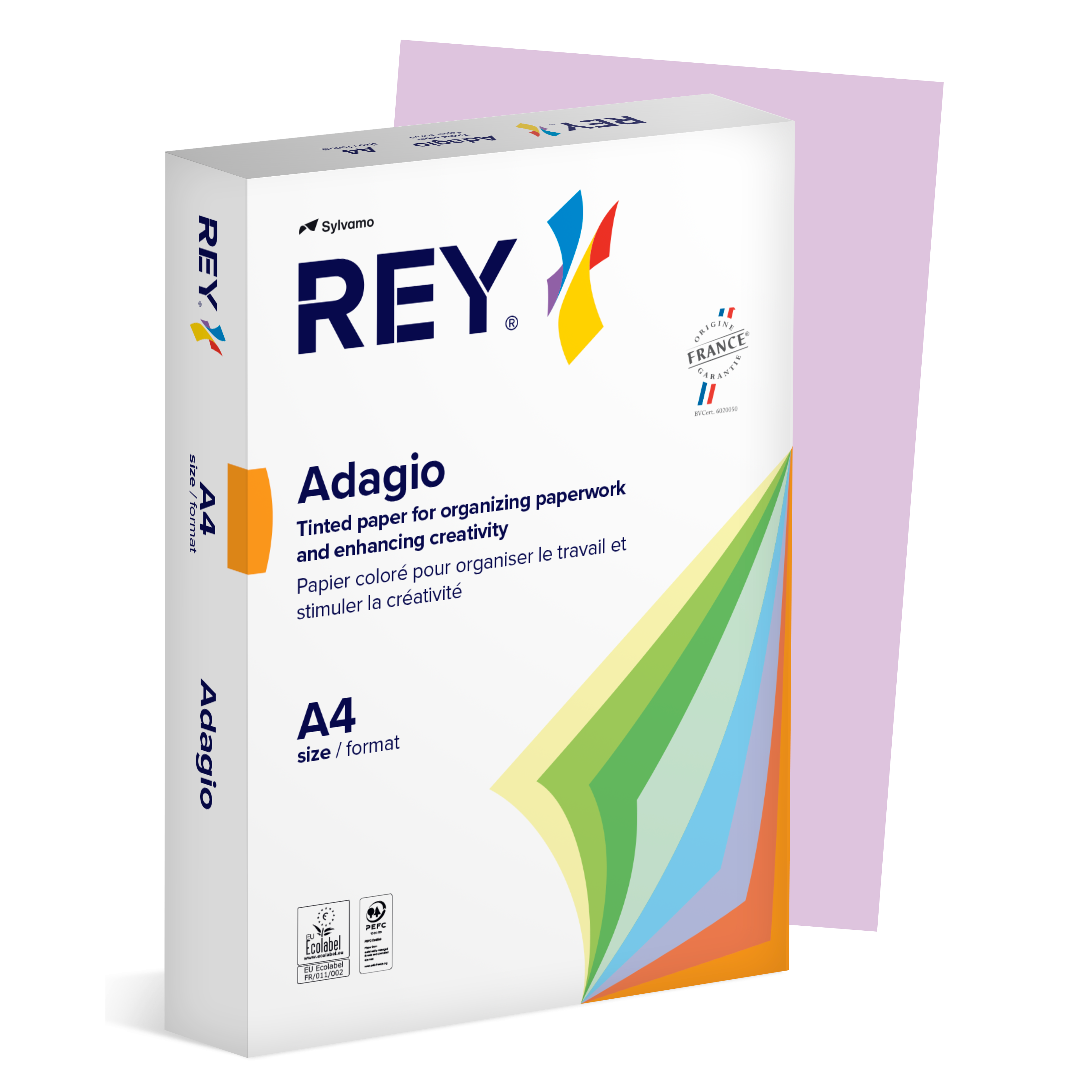 Färgat kopieringspapper Rey Adagio A4 80g 500/fp Lilac