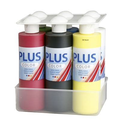 Hobbyfärg Plus Color 6x250ml