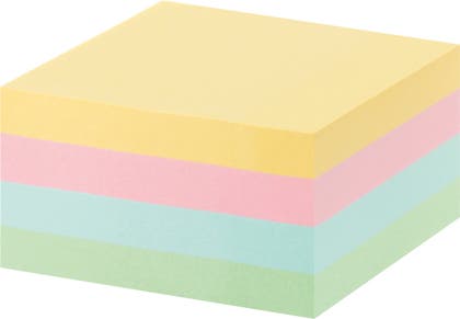 Notiskub flerfärgad 76x76mm