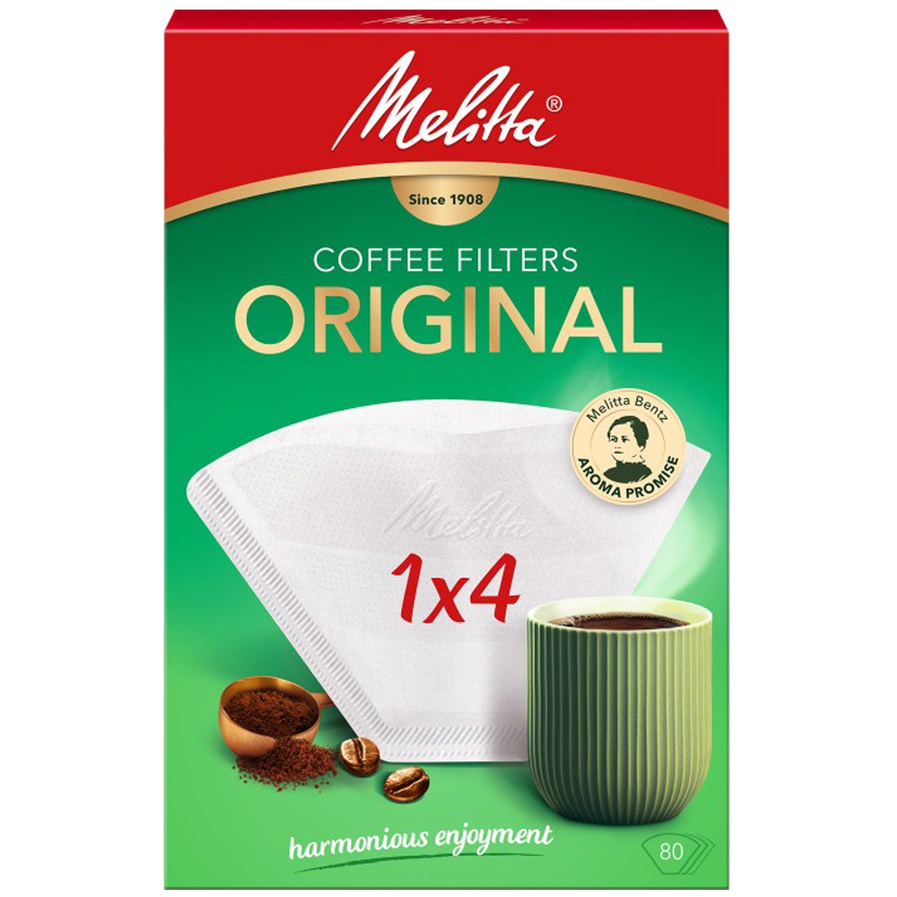 Kaffefilter Melitta 1x4 80-pack
