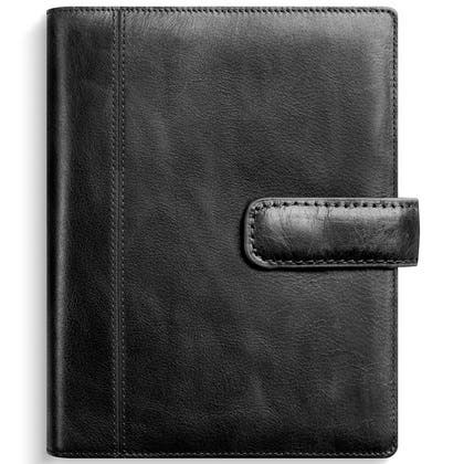 Mini Systemkalender 2026 svart skinn