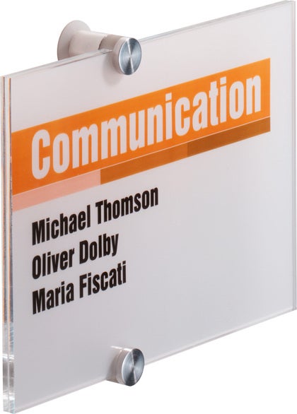 Dörr-/Väggskylt Crystal Sign A5 210x148 mm