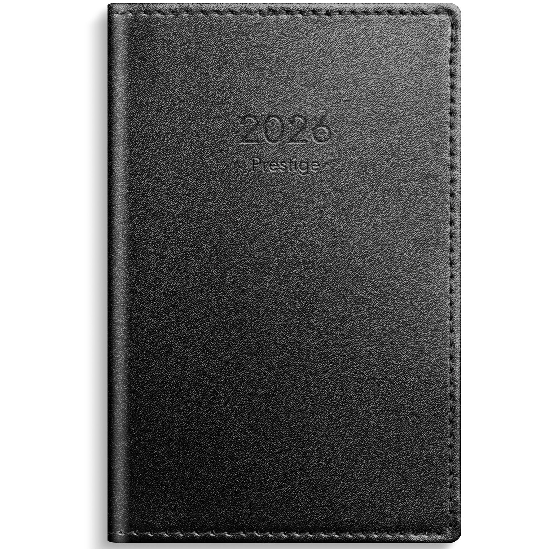 Kalender Prestige 2026 svart skinn