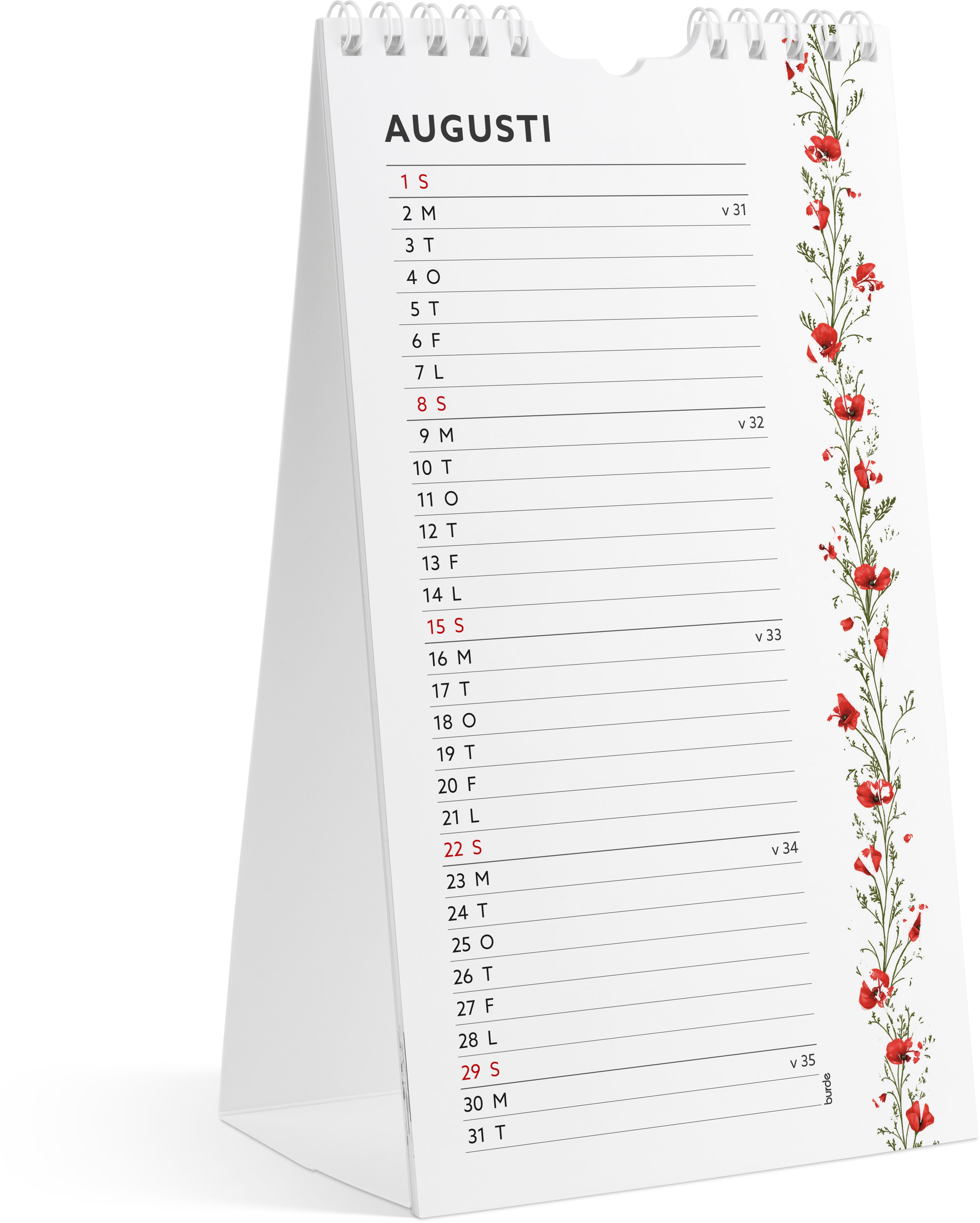 Väggkalender 2027 Mini Duo Burde