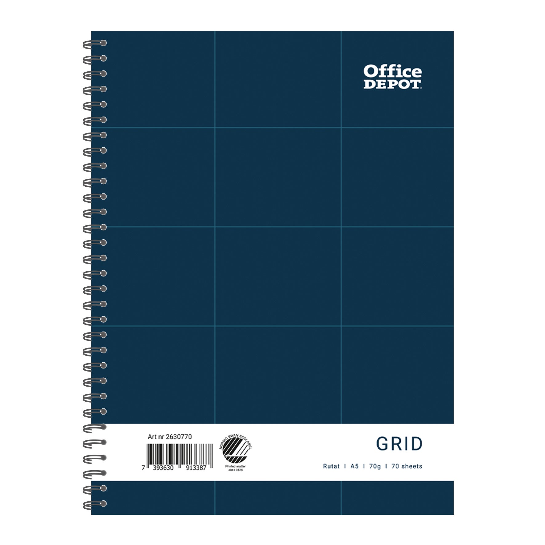 Kollegieblock Office Depot 70g 70blad rutat