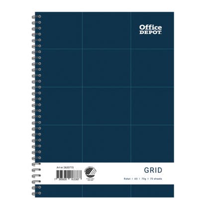Kollegieblock A5 70bl 70g rutat Office Depot